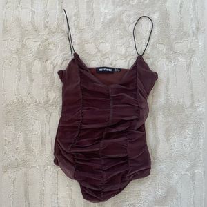 Brown stretchy bodysuit US 6